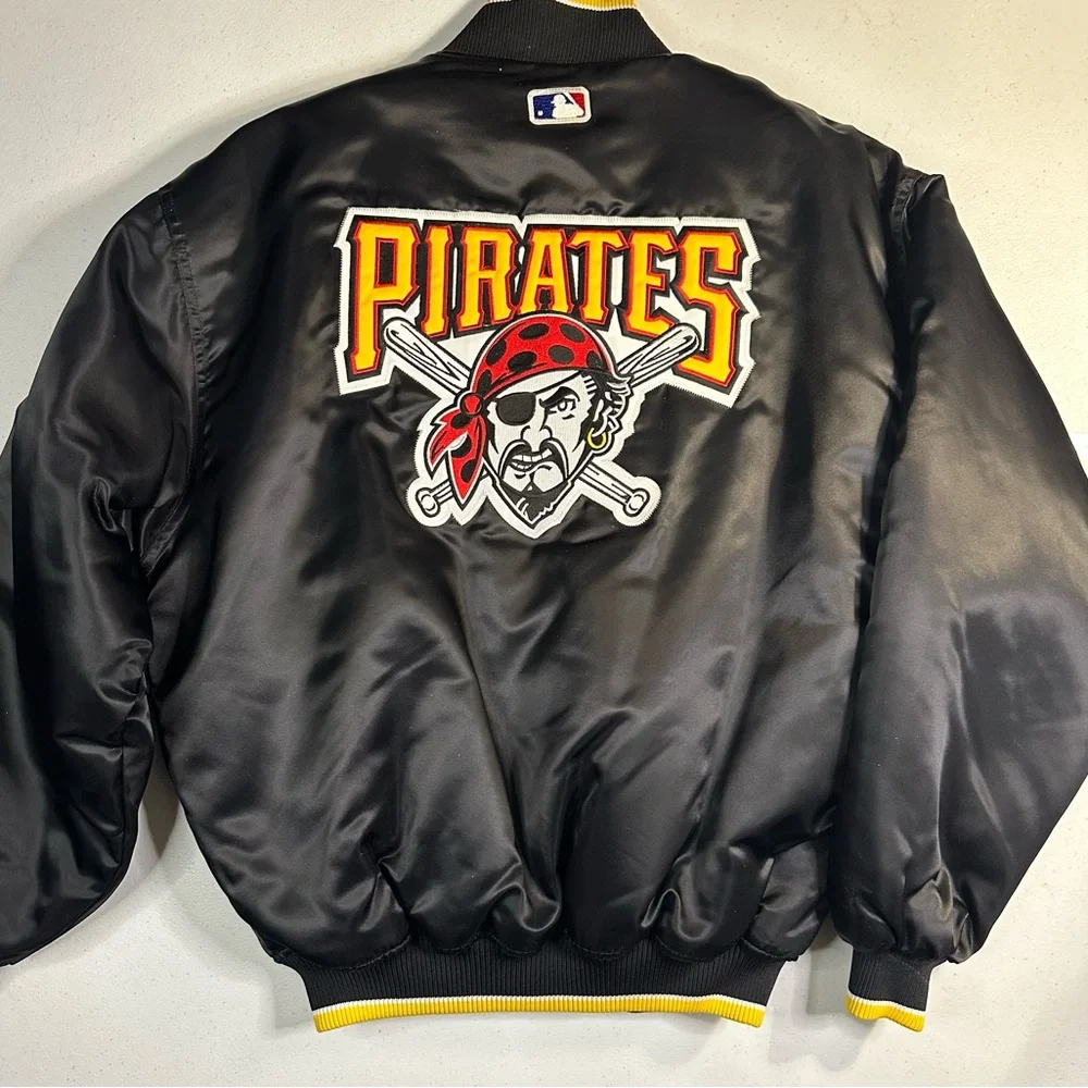 Starter PITTSBURGH PIRATES‎ BLACK SNAP FRONT BAT BOY Size Medium MLB JACKET